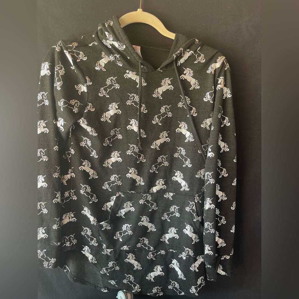 hooded unicorn pullover